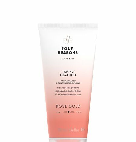 Four Reasons Color Mask Toning Treatment Rose Gold Tooniv Juuksemask Roosa Kuld